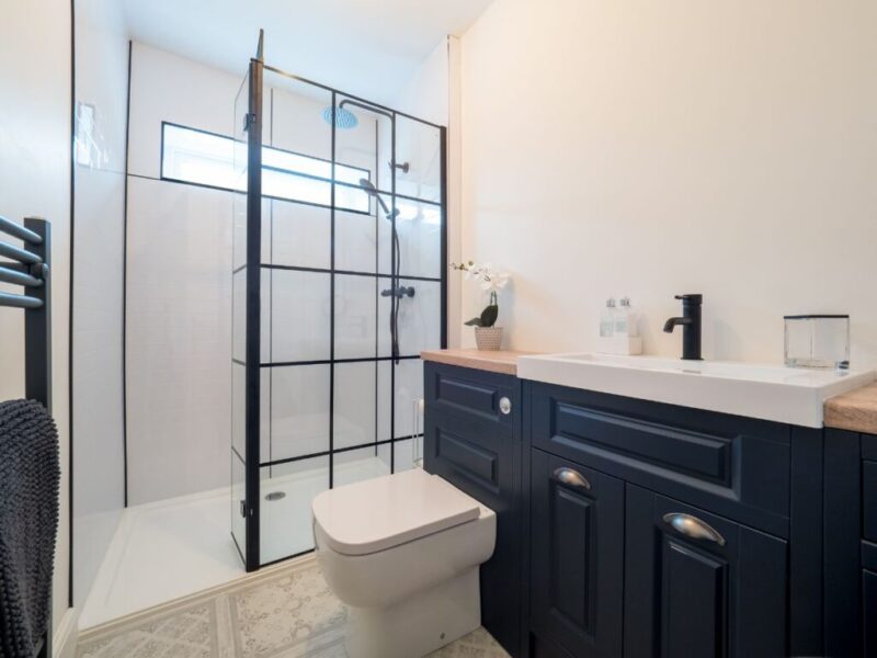 modern Luxury bathroom in a house sold by Nikki Homes