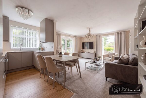 2 bed canal side apartment with garage, walking distance to town